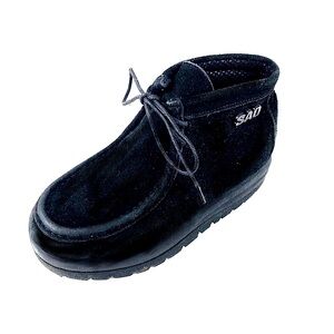 SAO Dublin 2 Boys Black Suede Chukka Boots Size 13.5